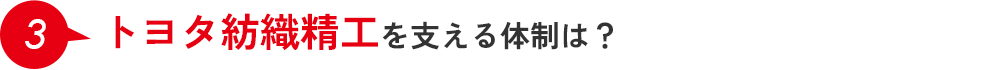 3.トヨタ紡織精工を支える体制は？